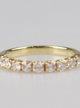 「9.5新」日本进口商品钻石戒指K18黄金52号