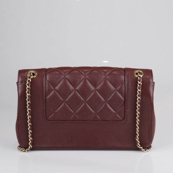 中古9新CHANEL VINTAGE FLAP酒红色山羊皮斜挎包二手奢侈品包包,淘宝优惠券,粉丝福利购,淘宝优惠卷