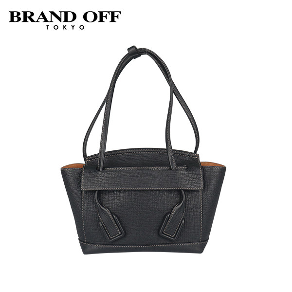 中古9新BOTTEGA VENETA(宝缇嘉)ARCO黑色粒面牛皮单肩包580725,淘宝优惠券,粉丝福利购,淘宝优惠卷