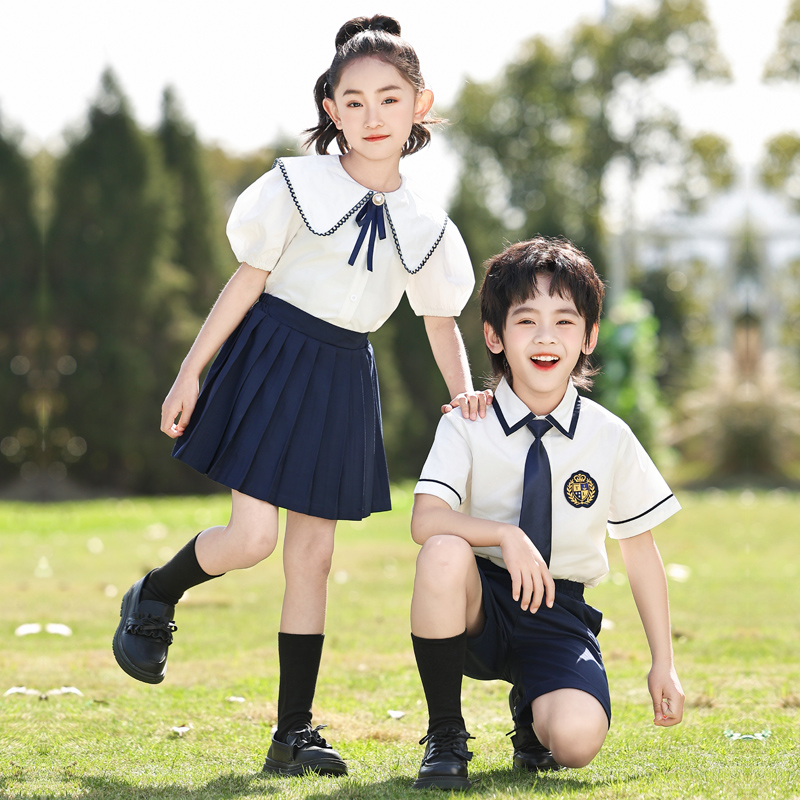 小学生校服班服夏装六一儿童表演演出服幼儿园毕业朗诵合唱服夏季-图2