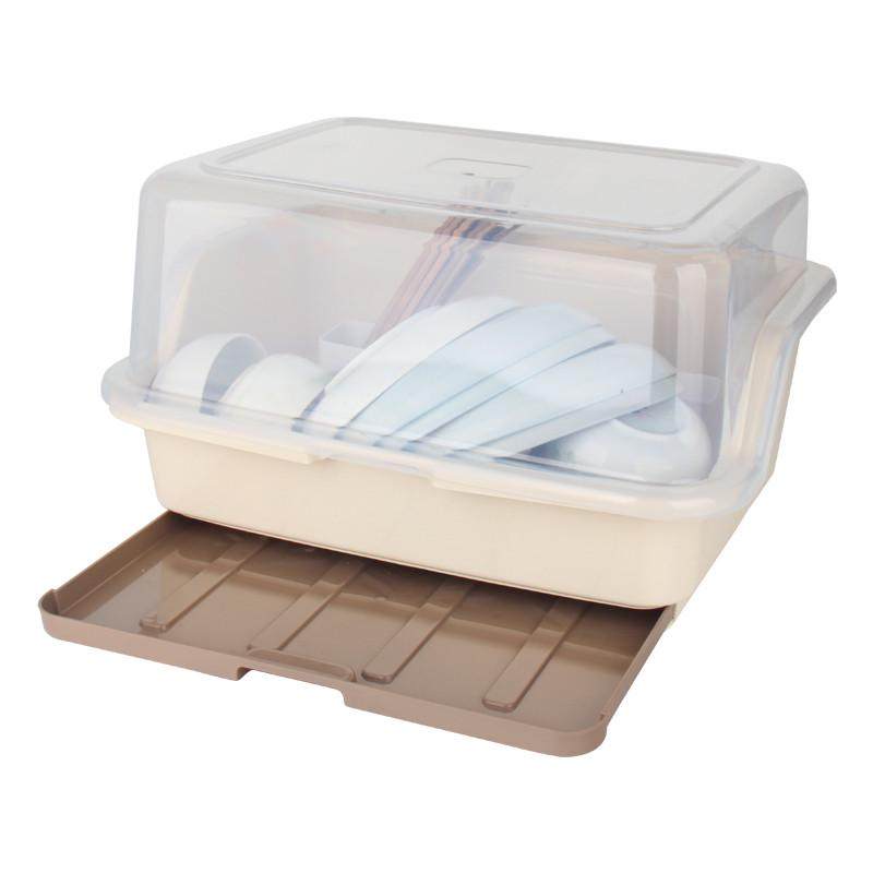 厨房沥水碗柜带盖餐具放碗碟置物架家用多功能装碗筷收纳箱,淘宝优惠券,粉丝福利购,淘宝优惠卷