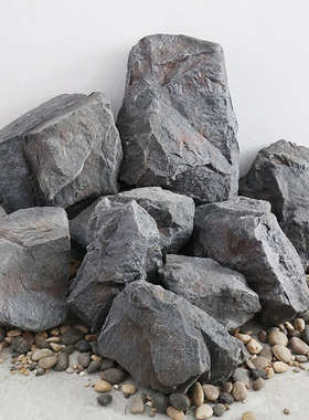 仿真石头悬浮泡沫石室内楼梯下景观软装造景玻璃钢雕塑假山摆件