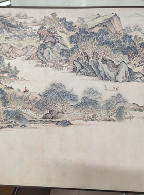明吴彬迎春图卷古代名家山水画