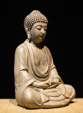 新中式佛像摆件桌面保平安摆设半手工佛像装饰品