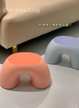 可爱小凳子家用矮凳宿舍塑料加厚结实儿童宝宝踩脚凳客厅茶几板凳