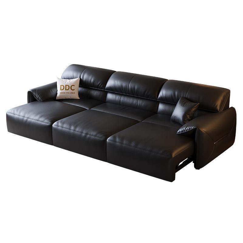 DDC大象耳朵电动多功能沙发2025新款中古风客厅直排全青皮沙发床,淘宝优惠券,粉丝福利购,淘宝优惠卷