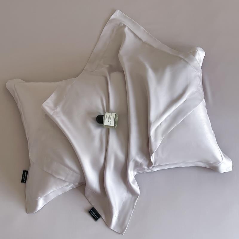 罗兰禧约60S高端莱赛尔纤维天丝枕套单人枕纯色单人枕头套一对装 - 图2