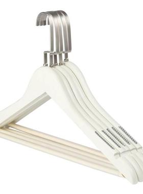 样板房衣架衣撑简约衣帽间实木防滑儿童房装饰品木质衣挂衣柜摆件