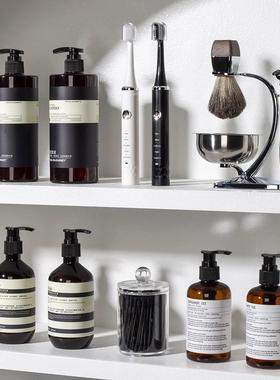 浴室柜摆件样板房卫生间男士剃须刀乳液瓶棉签筒牙刷展厅软装饰品