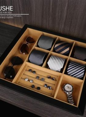 新元素 样板房衣帽间中岛台手表领带耳环领结饰品家居展厅摆件