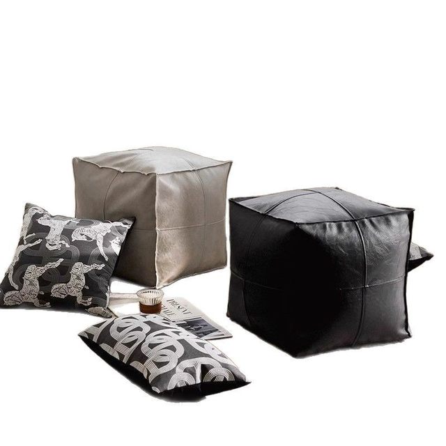 Storage puddles, fashionable and simple sofa, leather puddles, lazy sofa, futon cushion, lazy tatami mat, small stool