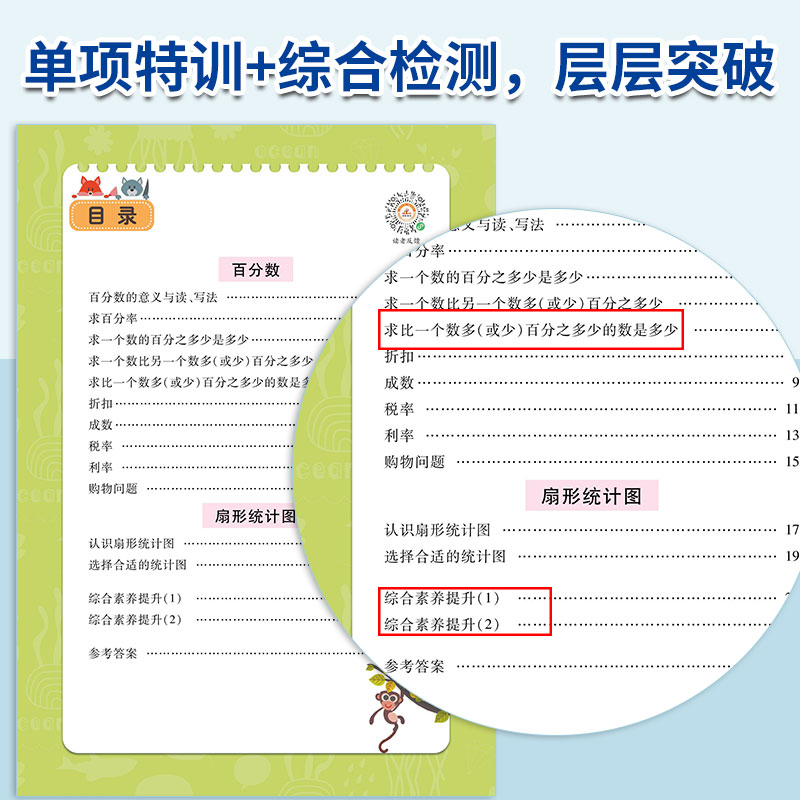 六年级数学计算题强化训练应用题专项人教版 小学6上册下册同步配套练习册人教练习题分数乘除法计算练习与测试思维口算题卡天天练