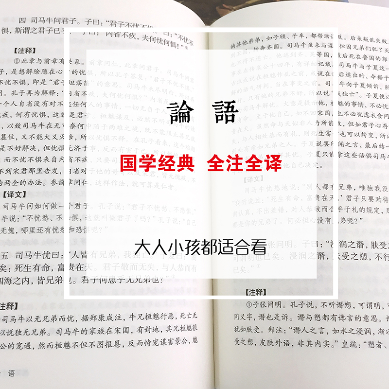 论语译注诵读本原著高一完整版无删减精装珍藏版高中生适读高中版国学经典正版论语注释全集大全通译诠解全书整本书阅读孔子与论语 - 图0