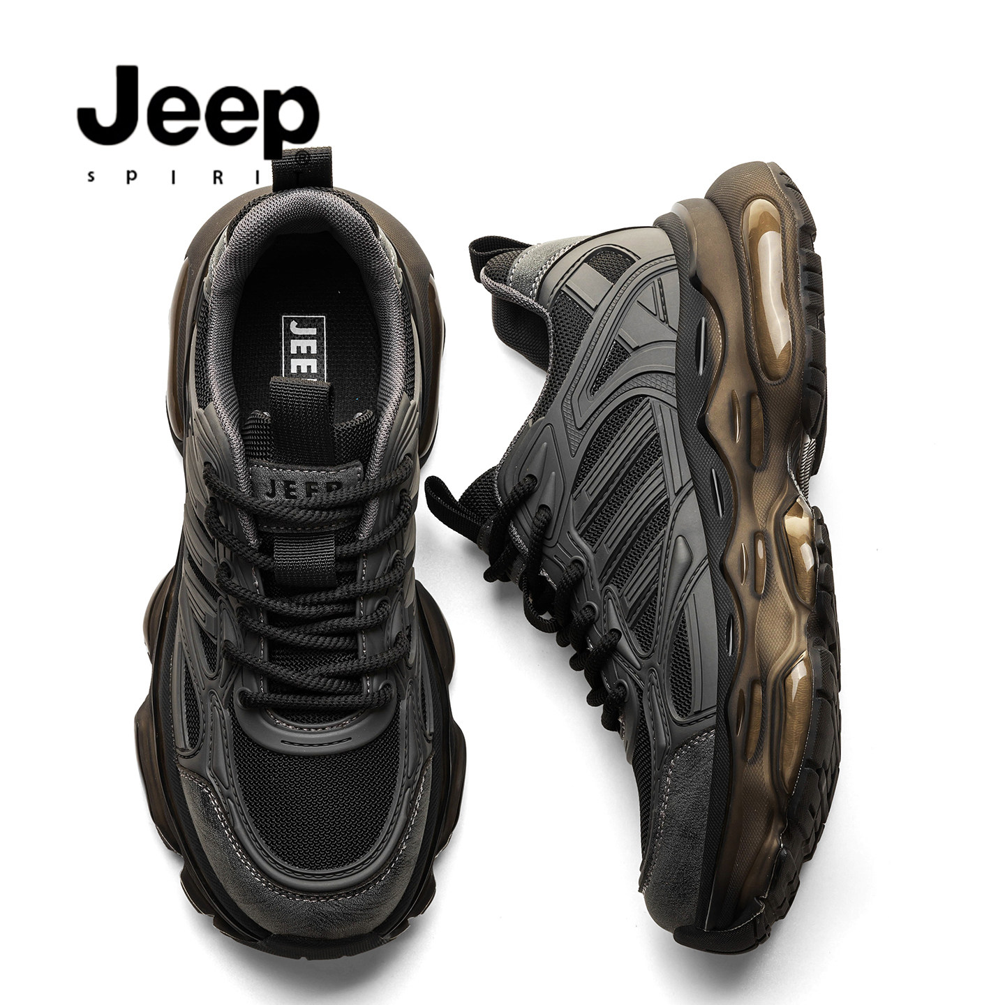 JEEP吉普男鞋秋季老爹鞋男2025新款网面透气跑步休闲鞋耐磨运动鞋,淘宝优惠券,粉丝福利购,淘宝优惠卷