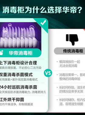 【严选】华帝消毒柜家用嵌入式紫外线消毒大容量消毒碗柜 W1311