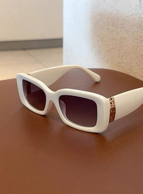 日本品质小香风墨镜方形宽边太阳镜网状金属镂空侧边镜腿高级感眼