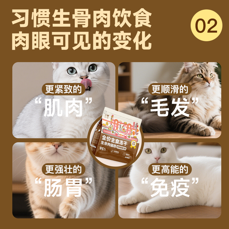 莓小萌主食冻干生骨肉猫粮鸡肉鳕鱼低敏长肉减少掉毛成幼猫粮主食 - 图1
