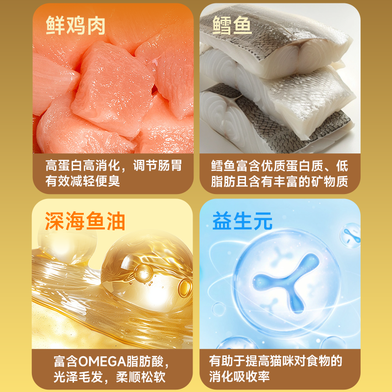 莓小萌主食冻干生骨肉猫粮鸡肉鳕鱼低敏长肉减少掉毛成幼猫粮主食 - 图3