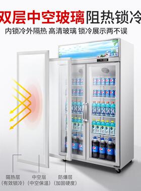 冰立方便利店用啤酒饮料立式冷柜商用超市冷藏冰柜鲜花冷藏展示柜