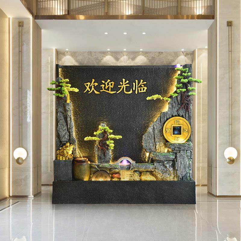 大型双面假山流水幕墙酒店铺餐厅户外客厅屏风隔断喷泉造景观摆件,淘宝优惠券,粉丝福利购,淘宝优惠卷