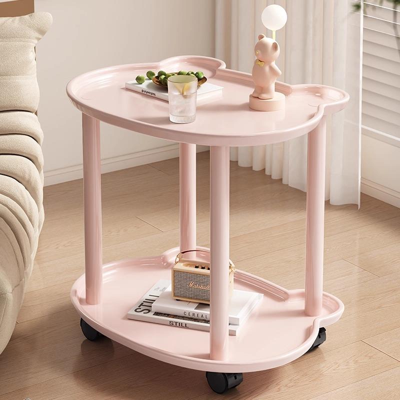 小推车可移动零食置物架创意落地床边茶几小桌子客厅沙发边几 - 图2
