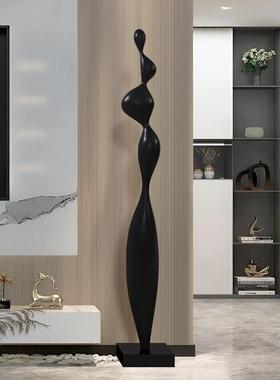 玻璃纤维雕塑瘦高细长壁龛窗装饰入口客厅售楼处大型落地式摆件