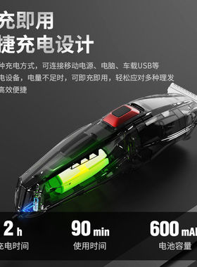 TEMU新品电动理发器家用USB充电电推剪发廊雕刻推理发工具电推子