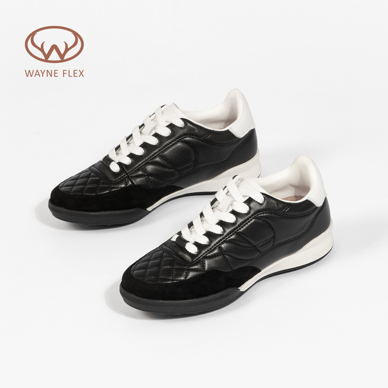 【燕老板专属】韦恩Wayne Flex菱格纹小绵羊皮休闲鞋女鞋3167,淘宝优惠券,粉丝福利购,淘宝优惠卷