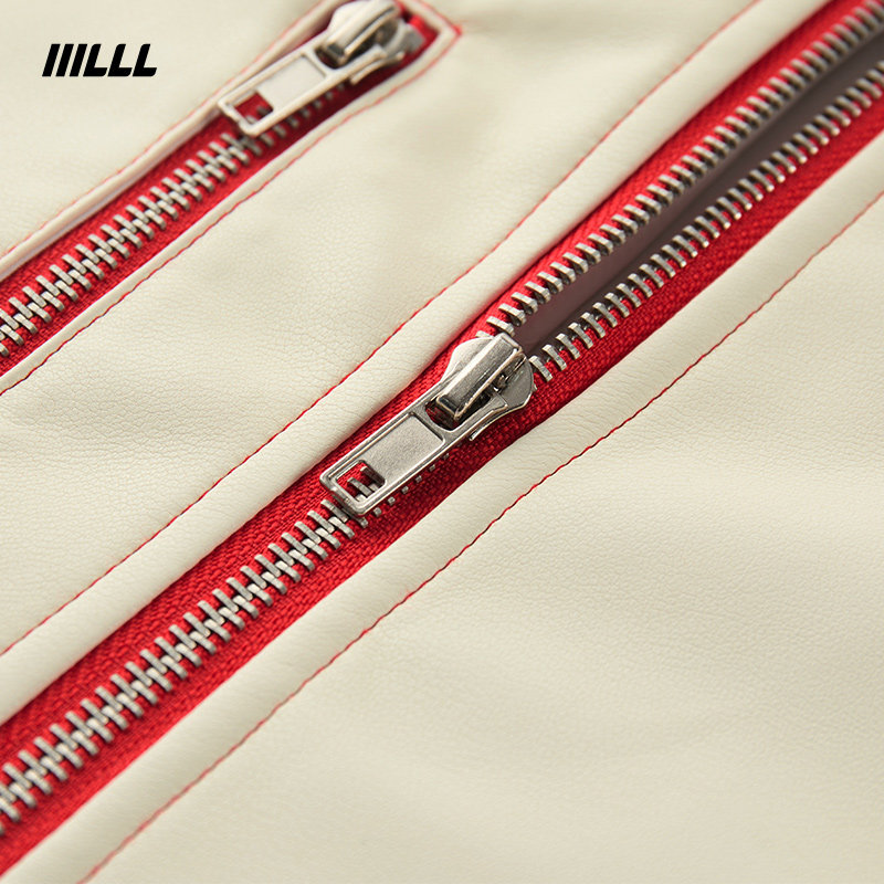 IIILLL童锦程PU皮衣外套男宽松撞色复古内里夹棉潮牌情侣上衣夹克,淘宝优惠券,粉丝福利购,淘宝优惠卷