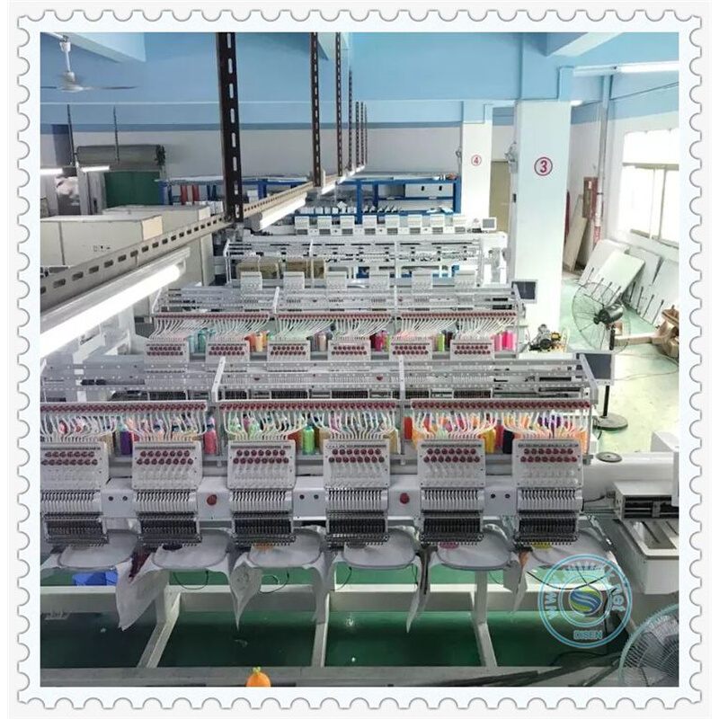 六头全自动电脑绣花机 平绣帽绣机industrial embroidery machine - 图0