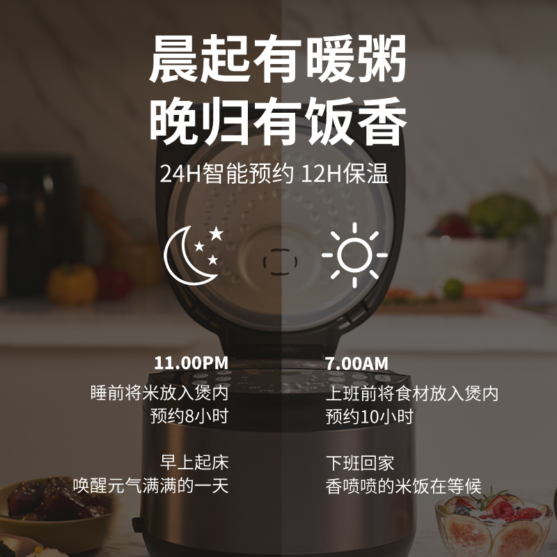 飞利浦电饭煲家用5L升4—5人6电饭锅智能多功能蒸煮官方旗舰正品