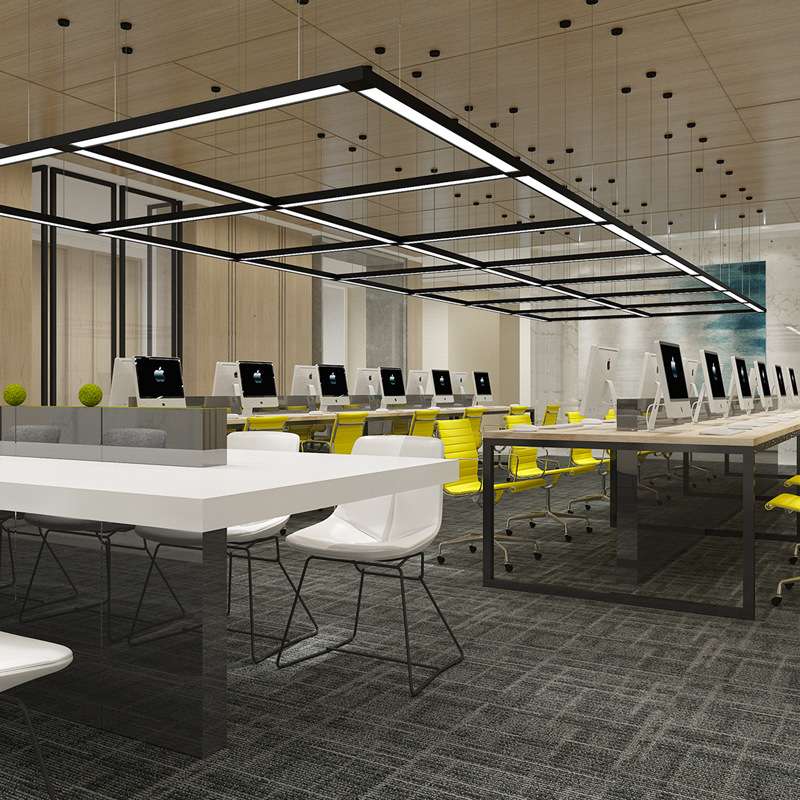 led灯长条灯健身房超市教室方通条形灯办公室灯办公灯吊线灯LED - 图2