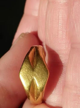 双棱金色戒指沈阳天兴金色足赤黄金色戒指金色首饰简约送生日礼物