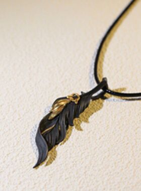 轻奢设计感小众ins金色吊坠黑金