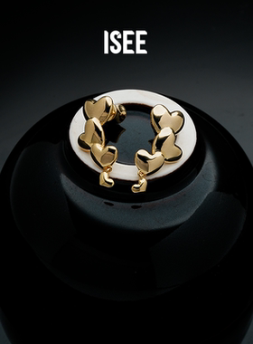 ISEEJewelry现货爱心耳钉情侣约会闺蜜送礼甜美职场
