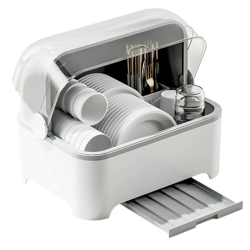 特大号碗柜塑料带盖厨房放碗碟沥水架装碗箱家用餐具收纳箱置物1 - 图2