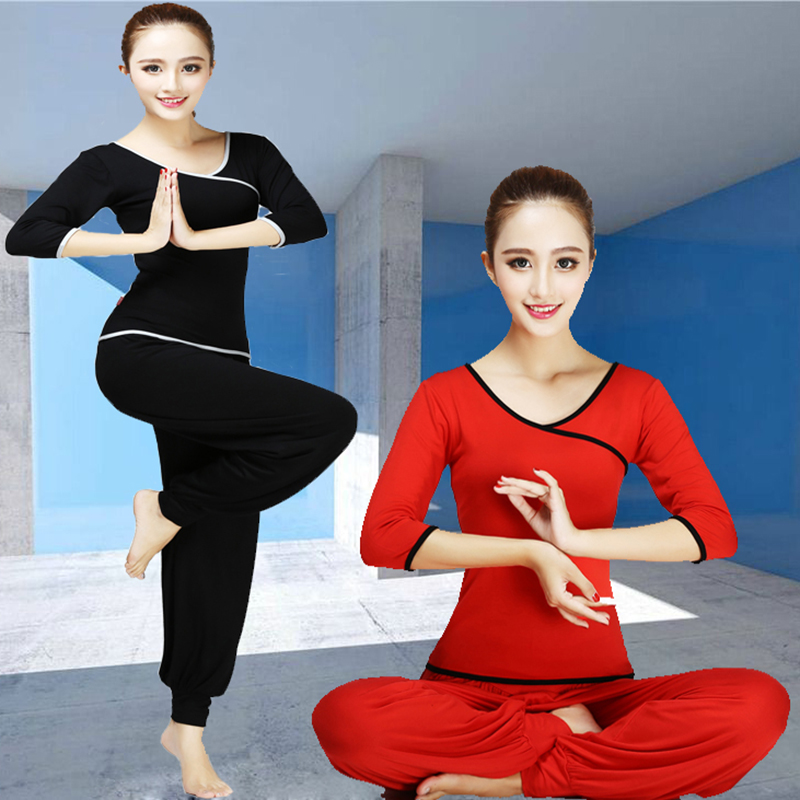 2023春夏莫代尔瑜伽服套装女初学者修身显瘦健身舞蹈运动服