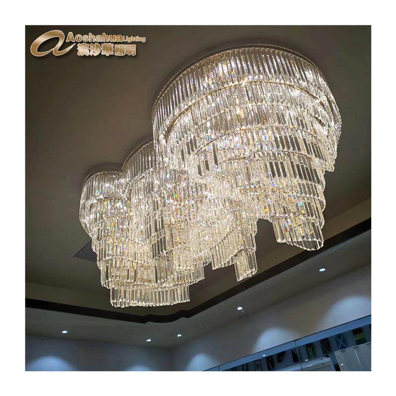 别墅大吊灯复式楼中楼梯圆环网红长灯大厅酒楼圈圈灯具水晶大吊灯,淘宝优惠券,粉丝福利购,淘宝优惠卷