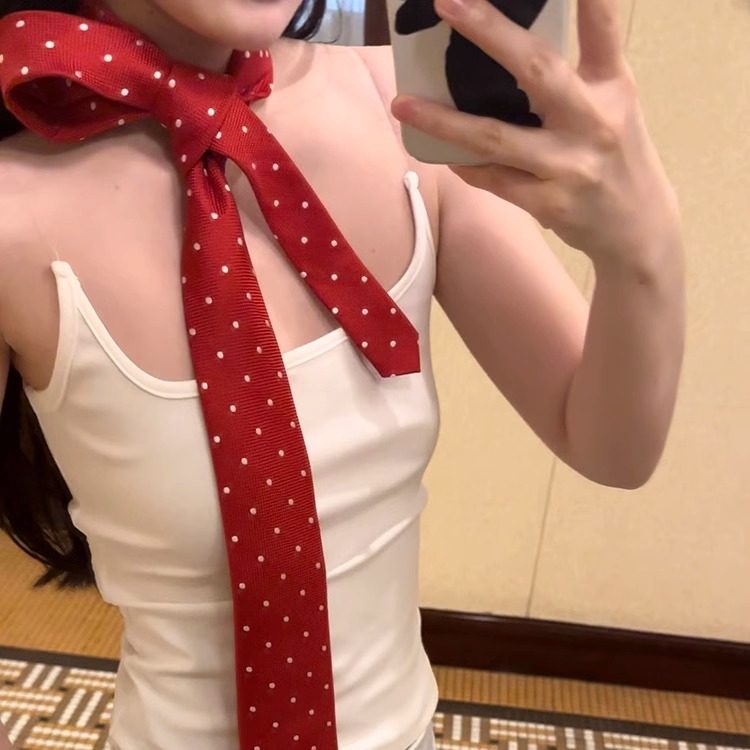 2025时髦复古装饰条纹领带女y2k时尚百搭领巾中古高级感丝巾配饰,淘宝优惠券,粉丝福利购,淘宝优惠卷