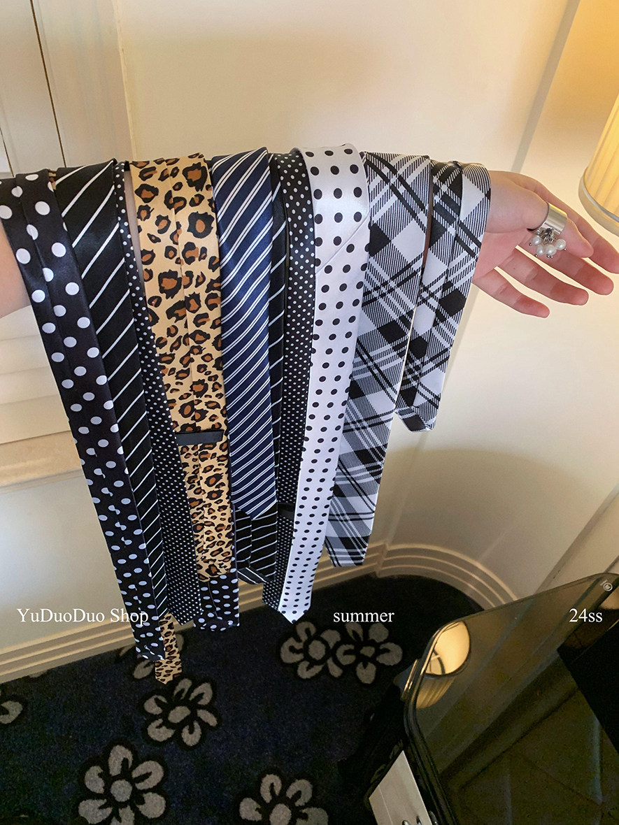 高级感小众设计细窄领带女复古学院风休闲飘带百搭时髦多功能腰带,淘宝优惠券,粉丝福利购,淘宝优惠卷