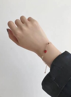 【2件套】莓手链ins少女心超仙手链女学生韩版闺蜜手链情侣手环