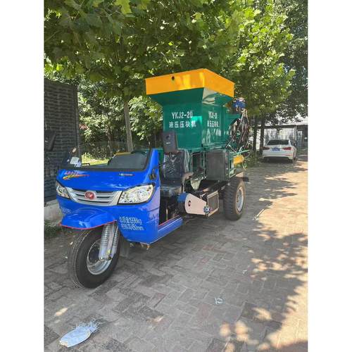 柴油三轮青贮铡草车干湿草料揉丝打包机户外收牧草粉碎一体压块机 - 图2