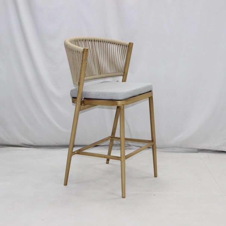 户外藤编吧台椅室外餐厅咖啡店高脚绳编靠背户外吧椅休闲吧椅,淘宝优惠券,粉丝福利购,淘宝优惠卷
