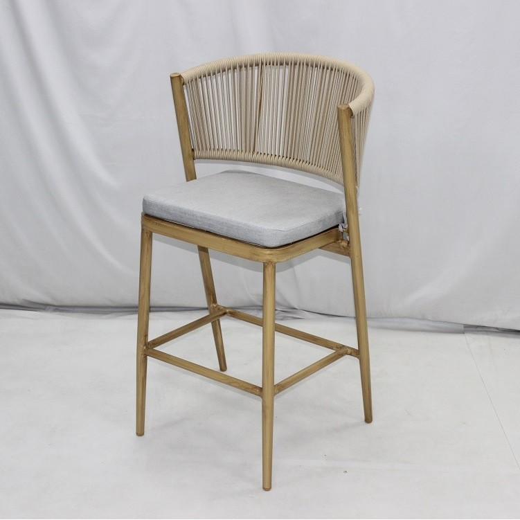 户外藤编吧台椅室外餐厅咖啡店高脚绳编靠背户外吧椅休闲吧椅,淘宝优惠券,粉丝福利购,淘宝优惠卷