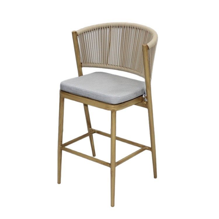 户外藤编吧台椅室外餐厅咖啡店高脚绳编靠背户外吧椅休闲吧椅,淘宝优惠券,粉丝福利购,淘宝优惠卷