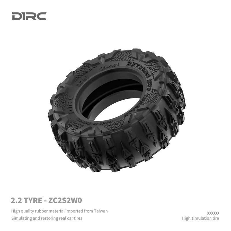 D1RC 1/10 2.2寸攀爬车龙爪胎皮 AXIAL scx10三代 TRX4 120mm - 图0