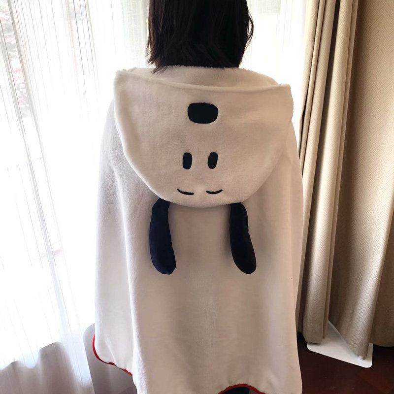 日系可爱卡通珊瑚绒史努小狗懒人披风披肩空调毯午睡盖毯毛毯子,淘宝优惠券,粉丝福利购,淘宝优惠卷