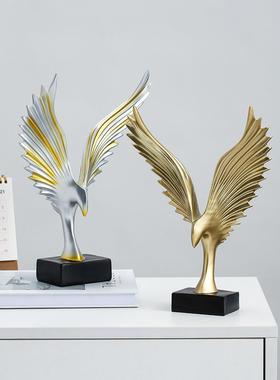 大鹏展翅家居客厅电视柜酒柜装饰品办公室桌面工艺品摆件轻奢高档