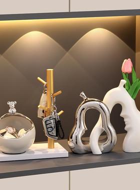 暴力熊钥匙收纳玄关摆件入户进门鞋柜客厅家居装饰品乔迁新居礼物