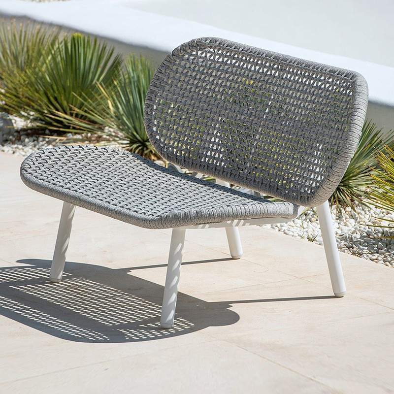 创意户外沙发单人藤椅茶几阳台三件套茶几民宿露台花园椅防水防晒 - 图1